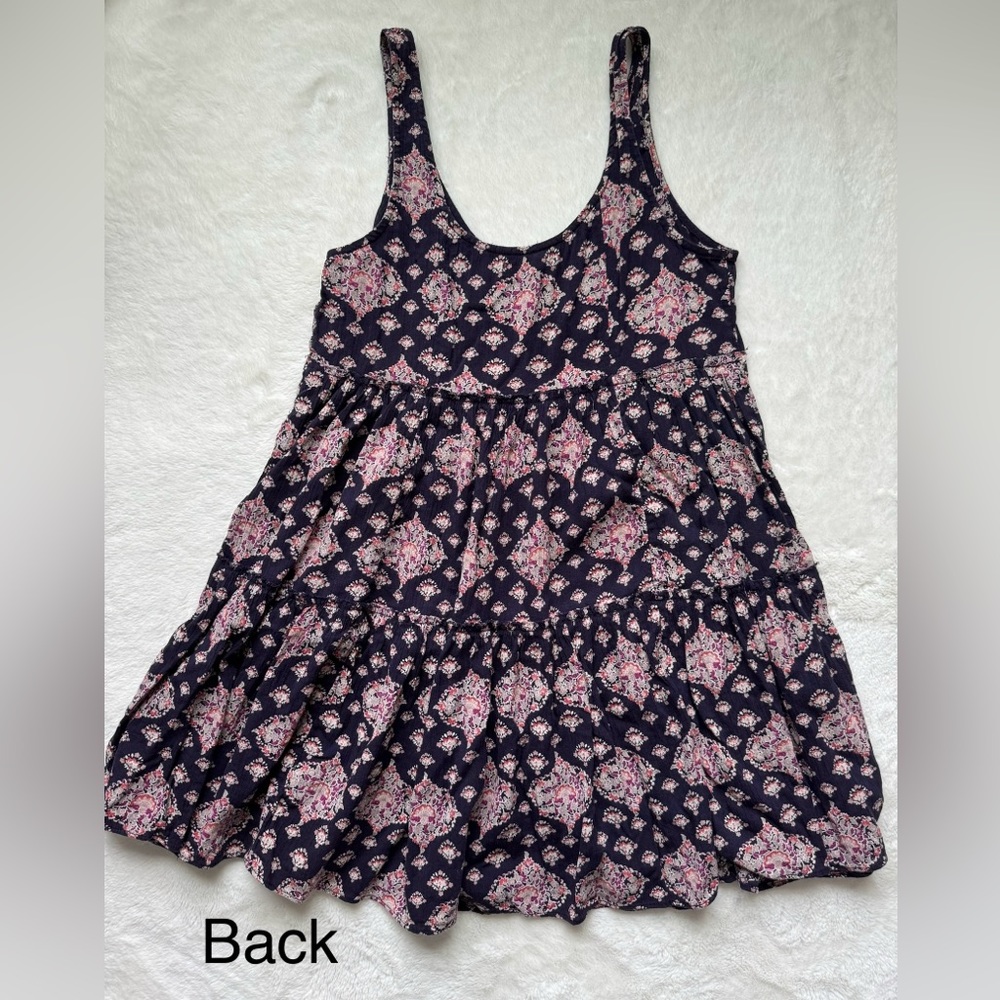 American Eagle Outfitters Purple Flowy Mini‎ Dress Women Small Bohemian Beach - Picture 7 of 10